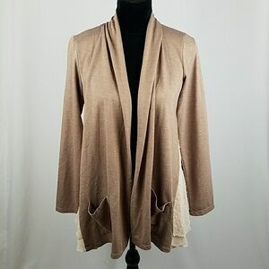 Logo Lounge women‎ XS cardigan Chiffon long sleeve pockets draped lagenlook